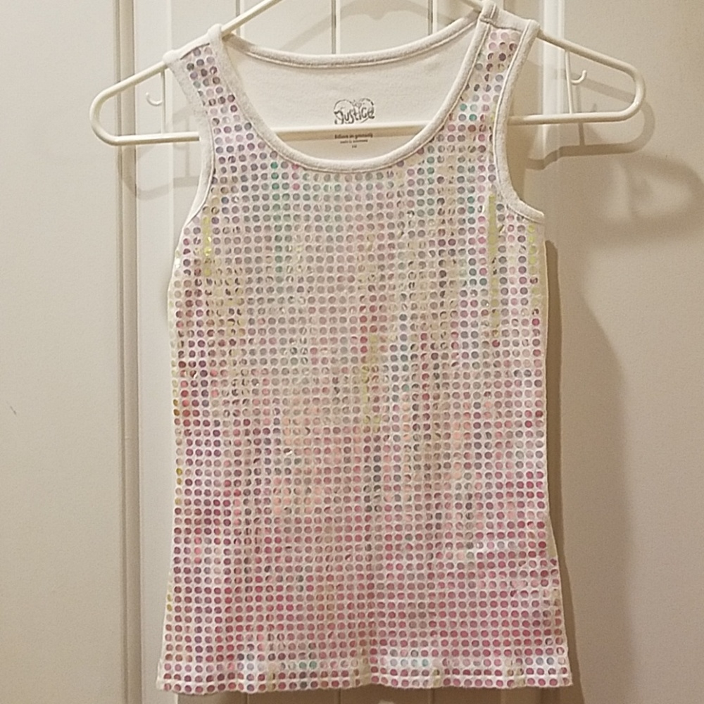 Justice mermaid sequin tank top